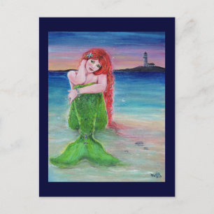 Carte postale du phare de la sirène par Renee Lavo