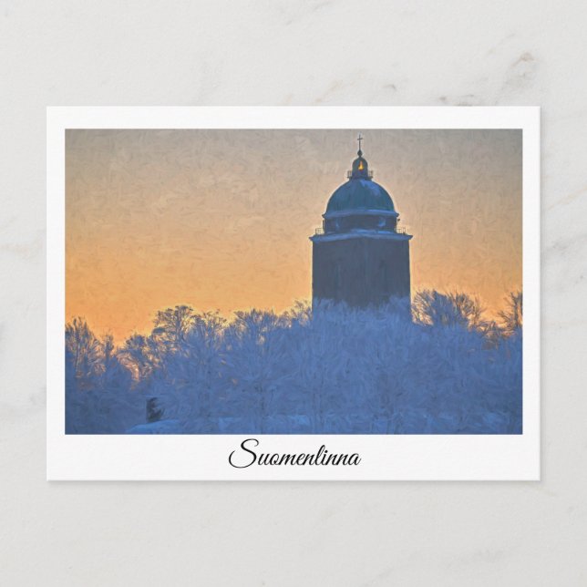 Carte postale du phare Suomenlinna (Devant)