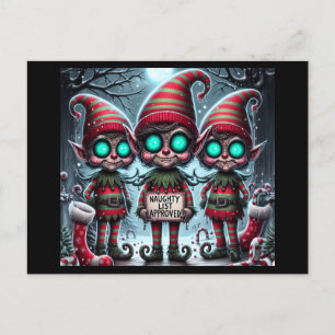 Carte postale du Pôle Nord Naughty Elf's Holiday