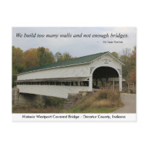 Carte postale du pont couvert Westport