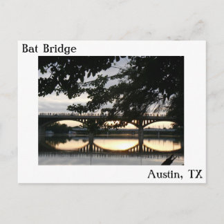 Carte postale du pont de la chauve-souris à Austin