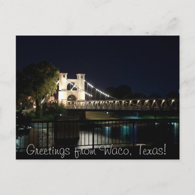 Carte postale du pont de suspension (avec texte) (Devant)