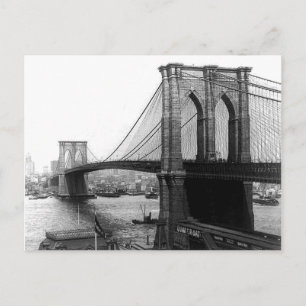 Carte postale du pont East River en 1900