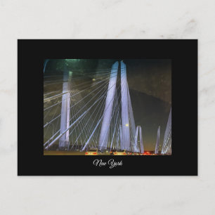 Carte postale du pont éclairé de New York
