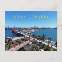 Carte postale du port de Las Palmas de Gran Canari