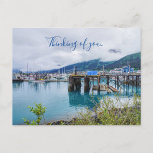 Carte postale du port de Whittier en Alaska, pensé