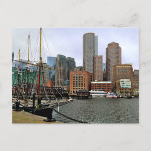 Carte postale du port maritime Boston Massachusett