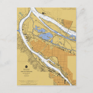Carte postale du port nautique de Portland Oregon