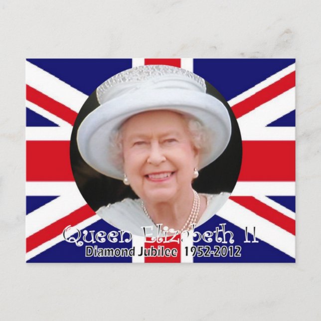 Carte postale du portrait du jubilé de la reine El (Devant)