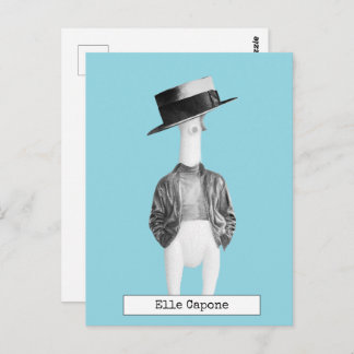 Carte postale du poulet en caoutchouc sympa