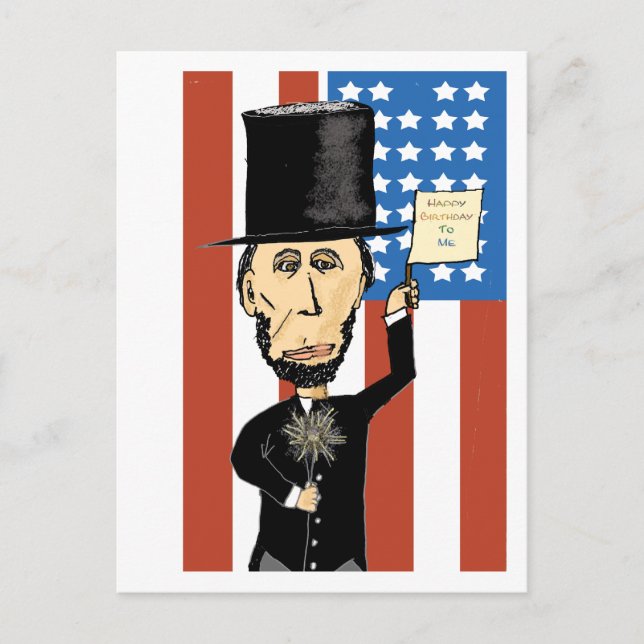 Carte postale du président Lincoln Happy Anniversa (Devant)