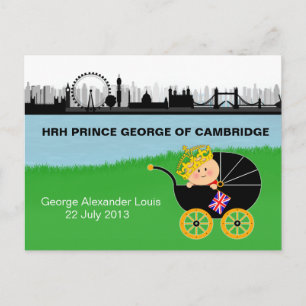 Carte postale du prince George de Cambridge