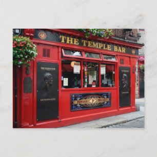 Carte postale du pub rouge Temple Bar à Dublin