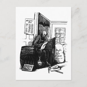 Carte postale du registre du décès