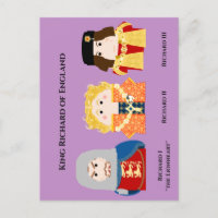 Carte postale du roi Richard d'Angleterre