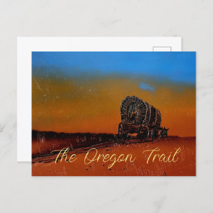 Carte postale du sentier de l'Oregon couvert Wagon