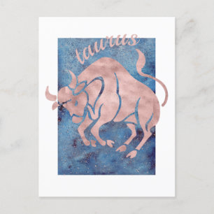 Carte postale du signe du zodiaque Taureau