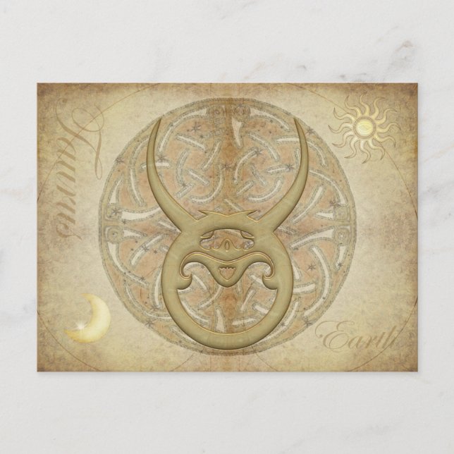 Carte postale du signe Zodiac Taurus (Devant)