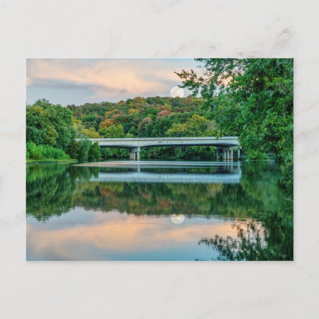 Carte postale du soir du lac Springfield pour la t (Devant)