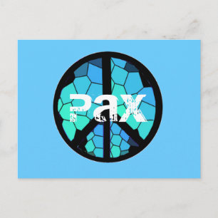 Carte postale du symbole de paix Pax