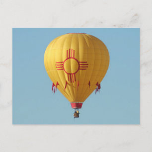 Carte postale du symbole Zia Sun Hot Air Balloon