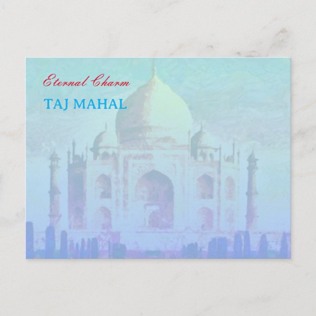 Carte postale du Taj Mahal indien (Devant)