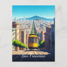 Carte postale du téléphérique de San Francisco