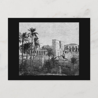 Carte postale du temple antique égyptien
