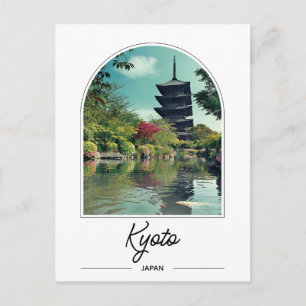 Carte postale du temple Toji de Kyoto Japon