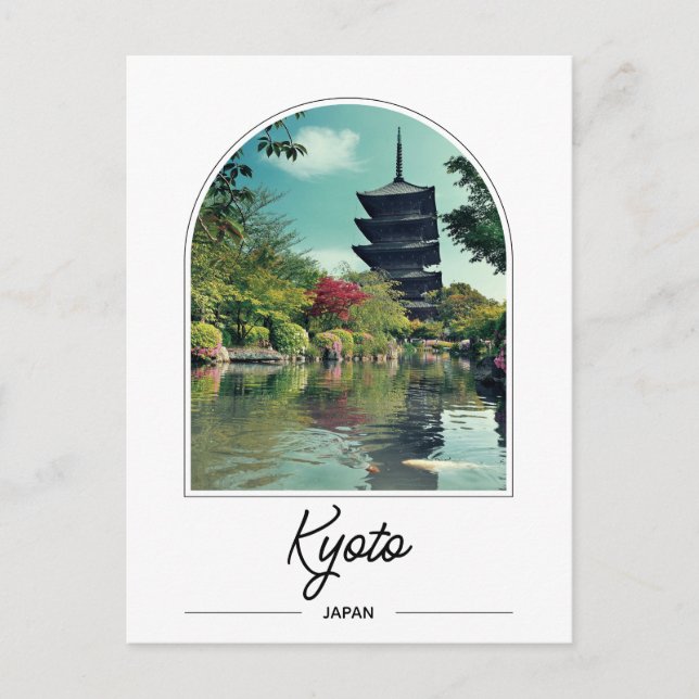Carte postale du temple Toji de Kyoto Japon (Devant)