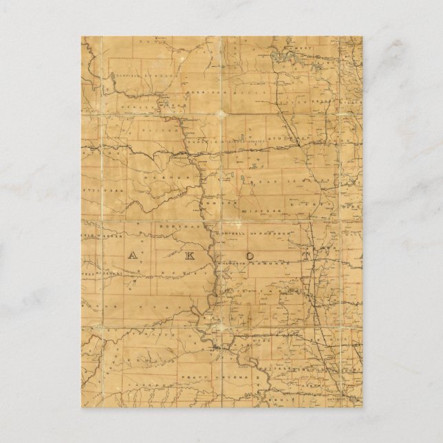 Carte postale du territoire du Dakota (Devant)