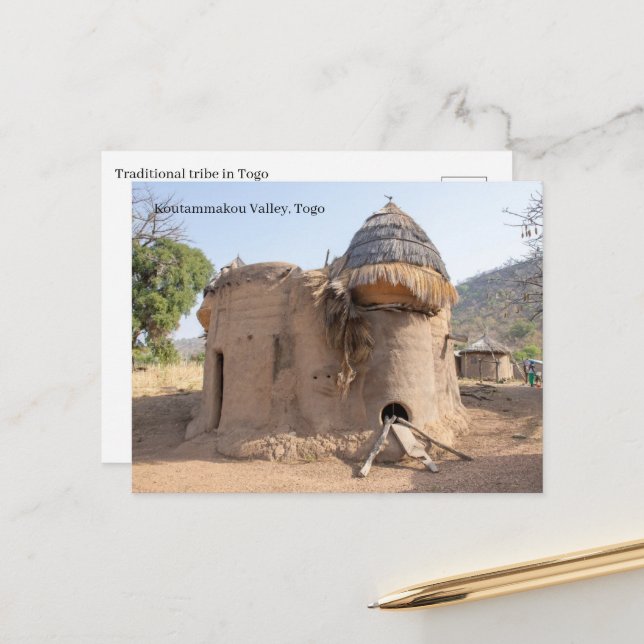 Carte postale du Togo (Devant/Arrière en situation)