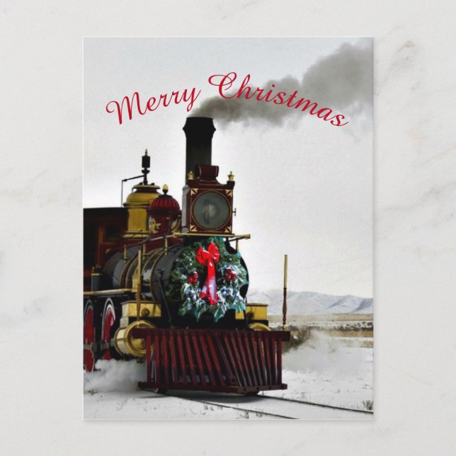 Carte postale du train de Noël (Devant)