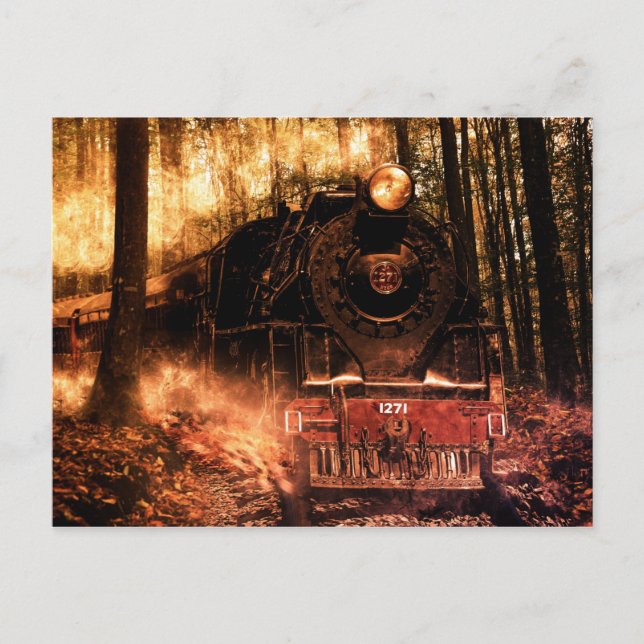 Carte postale du train forestier imaginaire (Devant)