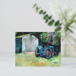Carte postale du vieux tracteur