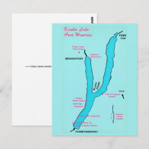 Carte postale du vin de Finger Lakes