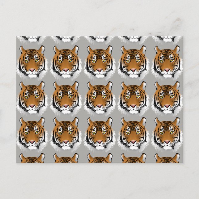 Carte postale du visage de tigre (Devant)