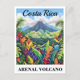 Carte postale du volcan du Costa Rica