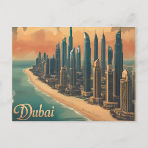 Carte Postale Dubai Coast Voyage Rétro