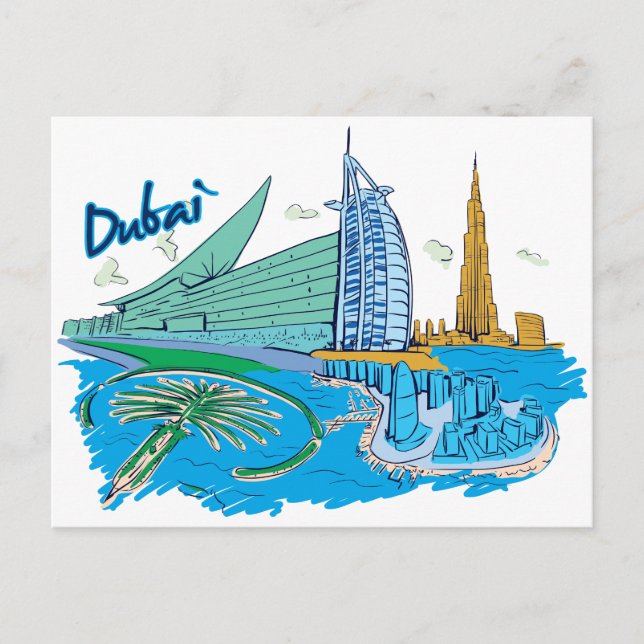 Carte Postale Dubaï, Émirats arabes unis (Devant)