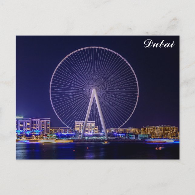 Carte Postale Dubaï Émirats arabes unis Ferris Wheel Night (Devant)
