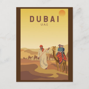 Carte Postale Dubaï Émirats arabes unis Safari dans le désert Ré