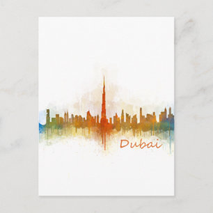 Carte Postale Dubai Skyline Cityscape Emirates v3