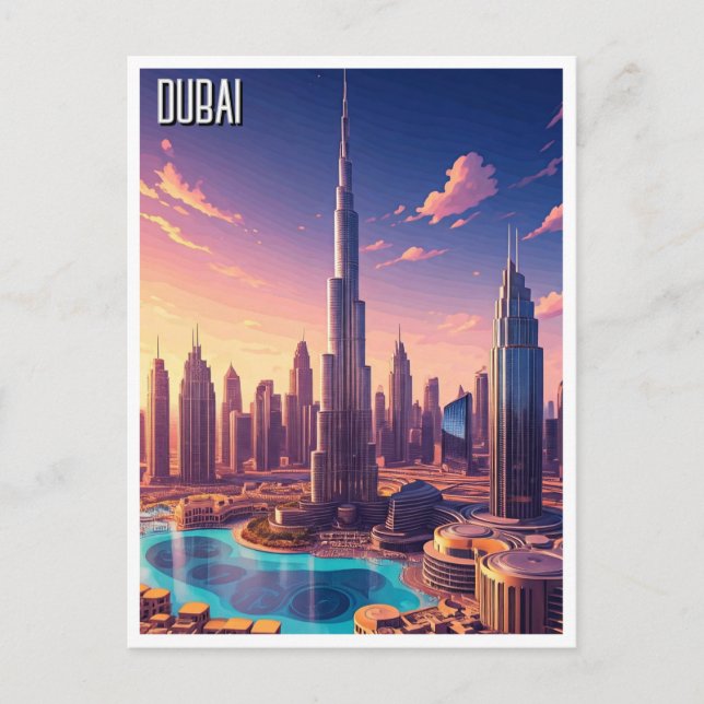 Carte Postale Dubaï Skyline Travel (Devant)