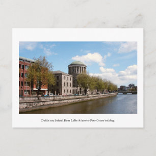Carte Postale Dublin Irlande, bâtiment de quatre tribunaux