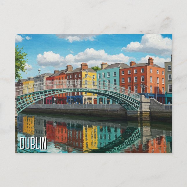 Carte Postale Dublin Irlande Travel (Devant)