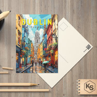 Dublin Irlande Voyage Art Vintage