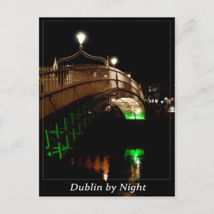 Carte Postale Dublin par nuit