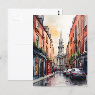 Carte Postale Dublin watercolor