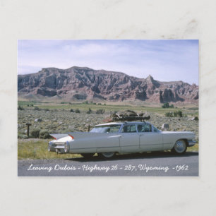 Carte postale Dubois Wyoming Antique Cadillac Blan